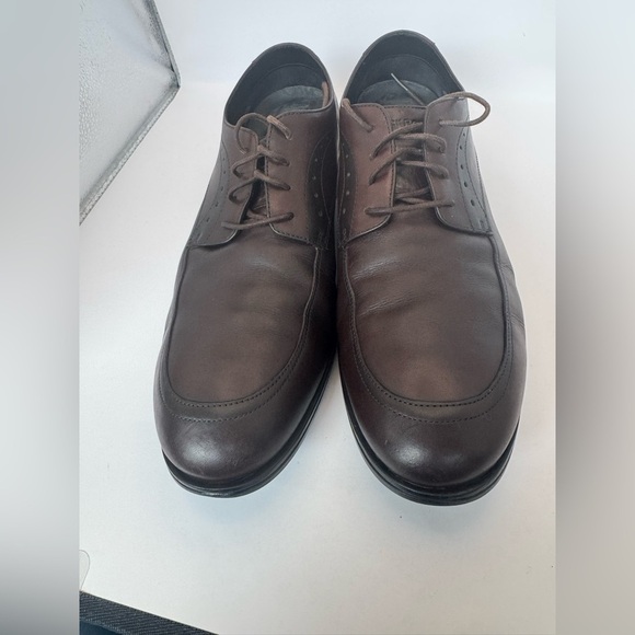 Rockport Brown Leather Oxford Lace Up Dress Shoes Mens Size 11.5 V73160 Work - Picture 1 of 15